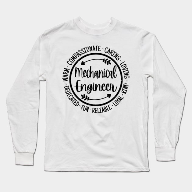 Mechanical Engineer Vintage Gift Long Sleeve T-Shirt by HeroGifts